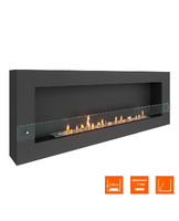 Биокамин SteelHeat WALL GRAND 1800 черный