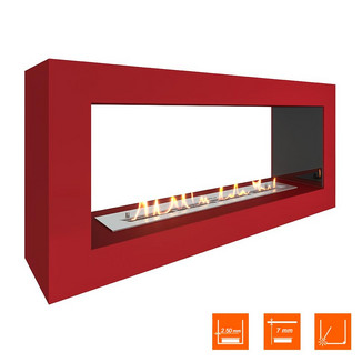 Биокамин SteelHeat FRAME ONE 1000 красный