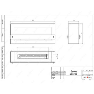 Биокамин SteelHeat FRAME ONE 1000 красный