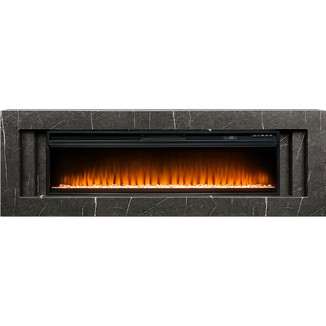 Каминокомплект Line 60 SFT Stone Touch cерый мрамор с очагом Vision 60 LED