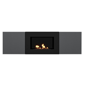 Тумба с биокамином Firelight BFP/P-1400L графит