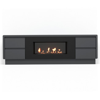 Тумба с биокамином Firelight BFP/P-1700 lux графит