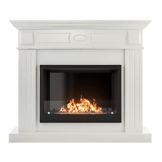 Биокамин Firelight BFP/P-2520, портал Bianco 25 шпон белый