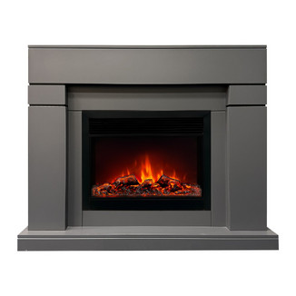 Электрокамин RealFlame Lindelse 26 GR графит + MOONBLAZE Deluxe Black