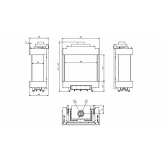 Топка газовая Kratki PRO LEO/LP/76/62/G31/37MBAR (баллонный газ)