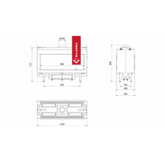 Топка газовая Kratki PRO LEO/100/TUNEL/G31/37MBAR (баллонный газ)