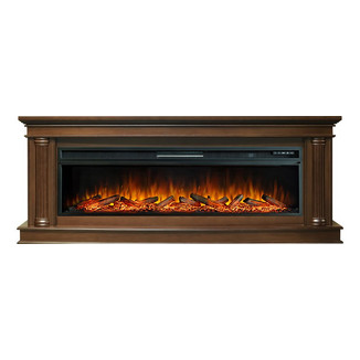 Каминокомплект Rome 60 каштан с очагом Vision 60 LOG LED