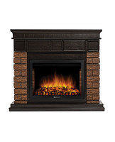 Каминокомплект Bricks Wood 30 камень темный, шпон темный дуб с очагом Electrolux: EFP/P-3020LS N