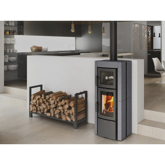 Печь-камин La Nordica Ester Forno Evo Petra - Vulcan (серый камень)