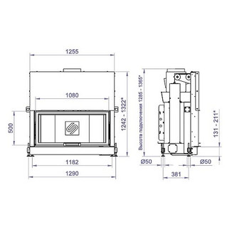 Каминная топка HF 1100G (Stav)