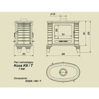 Печь Koza/K8/T