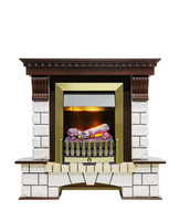 Каминокомплект Dimplex Pierre Lux темный дуб с очагом Danville Antique Brass угловой