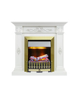 Каминокомплект Derby белый дуб с очагом Danville Antique Brass