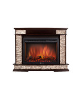 Каминокомплект Scala 30S темный дуб, камень бурый с очагом Electrolux EFP/P-3020LS N