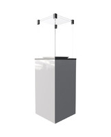 Газовый нагреватель PATIO/M/G31/37MBAR/B - белое стекло, с ручным управлением