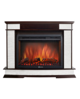 Каминокомплект Scala 25S темный дуб, камень белый с очагом Electrolux EFP/P-2520LS N