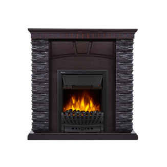 Каминокомплект Porto Classic камень черный, шпон венге с очагом ELECTROLUX Classic EFP/P- 1020LS