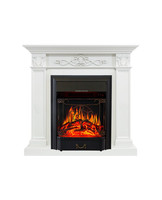 Каминокомплект Verona с очагом Majestic FX Black белый дуб