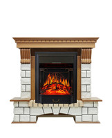Каминокомплект Pierre Luxe с очагом Majestic FX Black, дуб