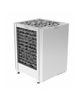 Электрическая печь Harvia Modulo 13.6 кВт (3 стороны - решетка) Steel (без пульта) C автоматическим парогенератором.