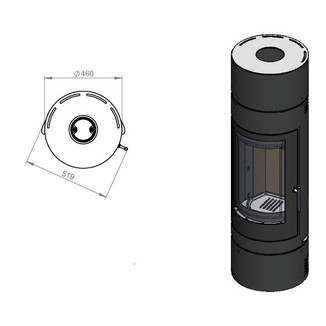 Дровяная печь EMBER София 552 XL