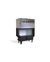 Топка DEFRO HOME RIVA ME BL G SHORT, 19 кВт, 923/478/500мм, угловое стекло слева, с водяным контуром, гильотина