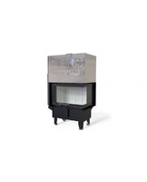 Топка DEFRO HOME RIVA SM BP G SHORT, 16 кВт, 756/478/500мм, угловое стекло справа, с водяным контуром, гильотина