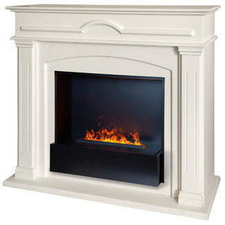 3D электрокамин RealFlame Mirra 26 WT Black вставка + 3D Cassette 630 Panel