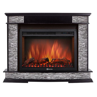 Каминокомплект Scala 25S сланец скалистый серый, шпон венге с очагом Electrolux EFP/P-2520LS N