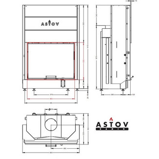 Каминная топка АСТОВ ПC 8063