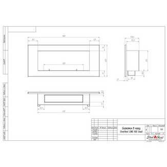Биокамин в нишу SteelHeat LONG-H 900 Small